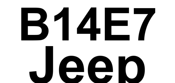 DTC B14E7 Jeep - Definição em inglês: Channel 3 Audio Left Continuity Definição em Português: Canal 3 Áudio Esquerdo - Continuidade