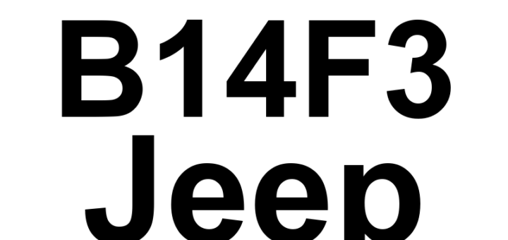 DTC B14F3 Jeep - Definição em inglês: Channel 7 Audio Left Continuity Definição em Português: Canal 7 Áudio Esquerdo - Continuidade