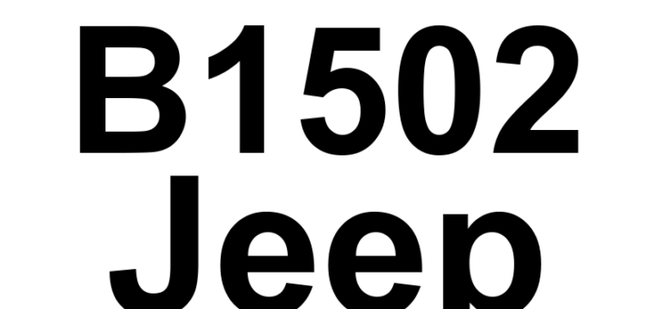DTC B1502 Jeep - Definição em inglês: Steering Wheel Control Down Switch Performance Definição em Português: Interruptor de Controle de Volante - Desempenho do Interruptor de Abaixar