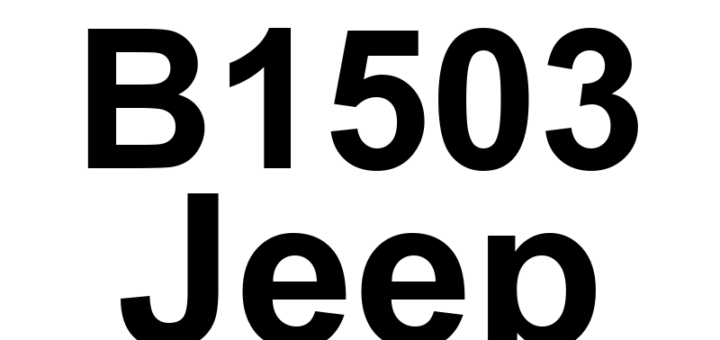 DTC B1503 Jeep - Definição em inglês: Steering Wheel Control Right Switch Performance Definição em Português: Desempenho do Interruptor Direito de Controle do Volante - Problema Detectado