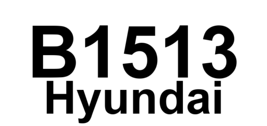 DTC B1513 Hyundai - Definição em inglês: Passenger Belt Buckle Switch (BBS) Circuit Open Or Short To Power Definição em Português: Interruptor do Fecho do Cinto do Passageiro - Circuito Aberto ou em Curto com a Alimentação