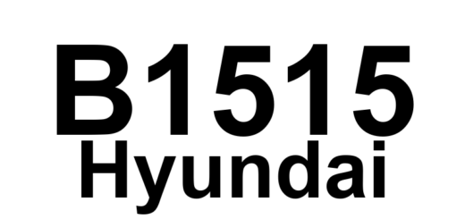DTC B1515 Hyundai - Definição em inglês: Driver Belt Buckle Switch (BBS) Defect Definição em Português: Interruptor do Fecho do Cinto do Motorista - Defeito