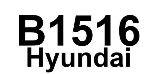 DTC B1516 Hyundai - Definição em inglês: Passenger Belt Buckle Switch (BBS) Defect Definição em Português: Interruptor do Fecho do Cinto do Passageiro - Defeito Detectado