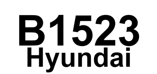 DTC B1523 Hyundai - Definição em inglês: Buckle Switch Passenger short or short to Battery Definição em Português: Interruptor do Cinto de Segurança do Passageiro - Curto ou Curto para Bateria