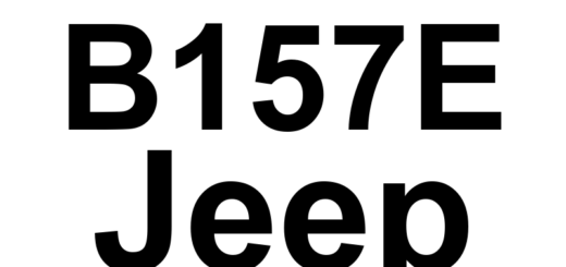 DTC B157E Jeep - Definição em inglês: Touch Screen Locked Definição em Português: Tela Sensível ao Toque - Bloqueada