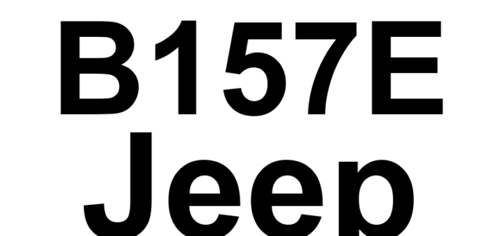 DTC B157E Jeep - Definição em inglês: Touch Screen Locked Definição em Português: Tela Sensível ao Toque - Bloqueada