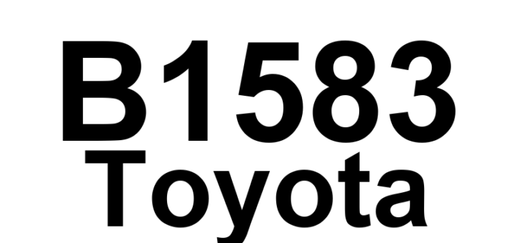 DTC B1583 Toyota - Definição em inglês: GPS Signal Unreceived Definição em Português: Sinal do GPS - Não Recebido