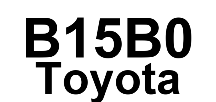 DTC B15B0 Toyota - Definição em inglês: Display Screen Malfunction Definição em Português: Tela de exibição - Mau funcionamento