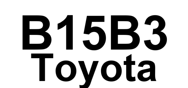 DTC B15B3 Toyota - Definição em inglês: Radio Tuner Malfunction Definição em Português: Sintonizador do rádio - Mau funcionamento