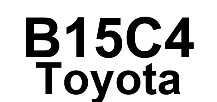 DTC B15C4 Toyota - Definição em inglês: Airbag Signal Malfunction/Not Input Definição em Português: Sinal do Airbag - Mau funcionamento/Nenhum sinal detectado