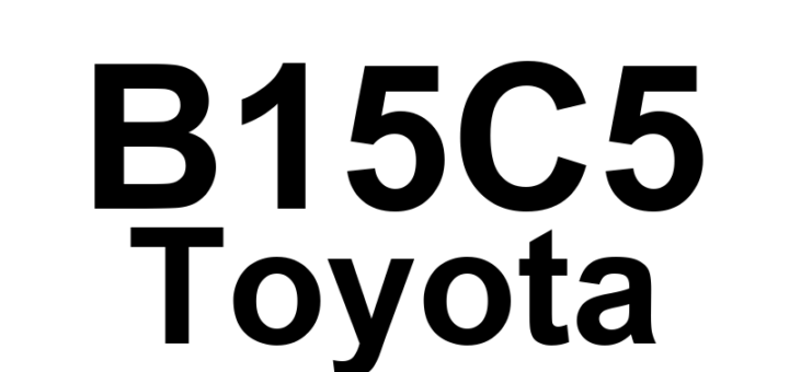 DTC B15C5 Toyota - Definição em inglês: Manual Button Malfunction Definição em Português: Botão Manual - Funcionamento Incorreto