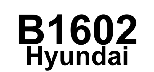 DTC B1602 Hyundai - Definição em inglês: CAN Error (Assist Door Module) Definição em Português: Erro de Comunicação CAN (Módulo da Porta Auxiliar)