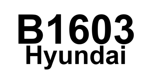 DTC B1603 Hyundai - Definição em inglês: CAN Communication Bus (Assist Door Module) Definição em Português: Barramento de Comunicação CAN (Módulo da Porta Auxiliar)