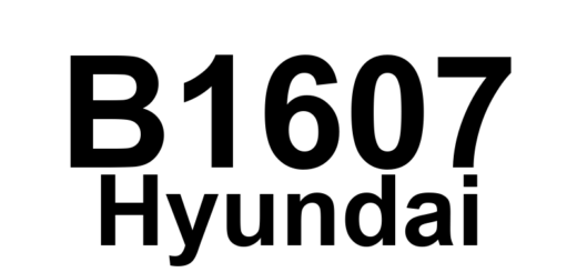 DTC B1607 Hyundai - Definição em inglês: CAN Time-out P/SEAT Definição em Português: (Banco do Passageiro - Tempo de espera da comunicação CAN ultrapassado)