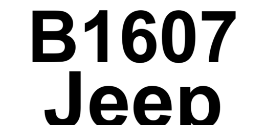 DTC B1607 Jeep - Definição em inglês: Headlamp Switch Input Circuit Low Definição em Português: Circuito de Entrada do Interruptor do Farol - Baixa Tensão