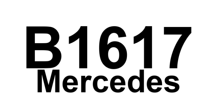 DTC B1617 Mercedes - Definição em inglês: Part E19/1 (Left license plate lamp) is defective Definição em Português: Lâmpada da placa traseira esquerda (E19/1) - Está com defeito.