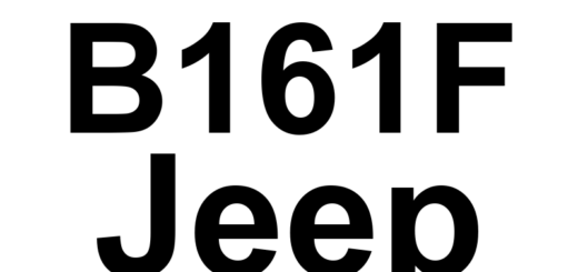 DTC B161F Jeep - Definição em inglês: Reading Lamp Control Circuit Low Definição em Português: Circuito de Controle da Luz de Leitura - Tensão Baixa