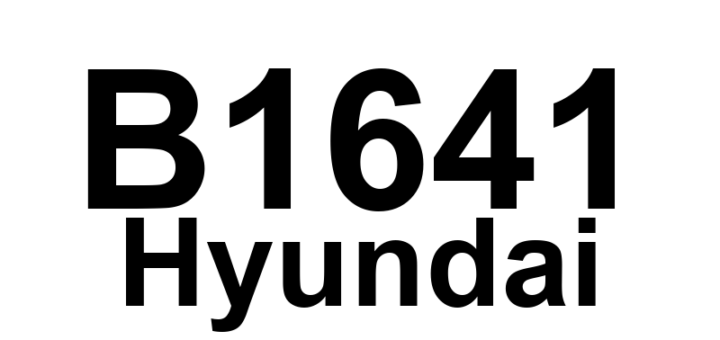 DTC B1641 Hyundai - Definição em inglês: CAN Time-out FBWS Definição em Português: Tempo esgotado do CAN - Sistema de Frenagem Eletrônico