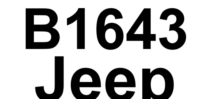 DTC B1643 Jeep - Definição em inglês: Rear Left Turn Control Circuit Low Definição em Português: Circuito de Controle de Seta Traseira Esquerda - Baixa Tensão