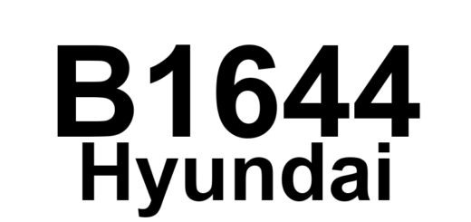 DTC B1644 Hyundai - Definição em inglês: Airbag > Weight Classification > CAN time-out ACU Definição em Português: Airbag - Classificação de Peso - Tempo de comunicação CAN excedido (ACU)
