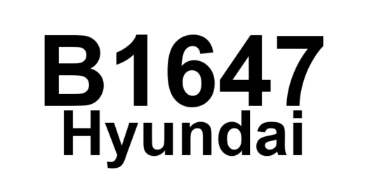 DTC B1647 Hyundai - Definição em inglês: VAS Error Definição em Português: Erro do VAS.