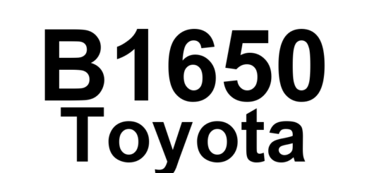 DTC B1650 Toyota - Definição em inglês: Occupant Classification System Malfunction Definição em Português: Sistema de Classificação de Ocupantes - Mau Funcionamento