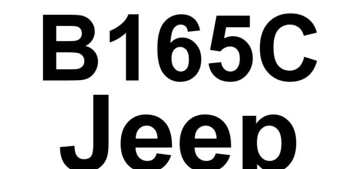 DTC B165C Jeep - Definição em inglês: Park Lamp Control Circuit Low Definição em Português: Circuito de Controle da Lâmpada de Estacionamento - Baixa Voltagem