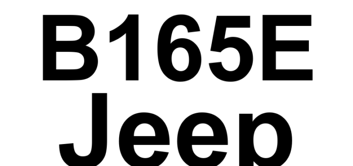 DTC B165E Jeep - Definição em inglês: Park Lamp Control Circuit Open Definição em Português: Circuito de Controle da Lanterna de Estacionamento - Circuito Aberto