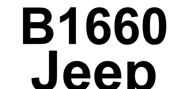 DTC B1660 Jeep - Definição em inglês: Front Fog Lamp Control Circuit High Definição em Português: Circuito de Controle da Lanterna de Neblina Dianteira - Alta tensão