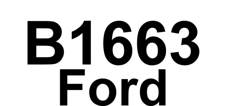 DTC B1663 Ford - Definição em inglês: Seat Driver Front Up/Down Motor Stalled Definição em Português: Motor do Ajuste de Altura do Banco do Motorista - Parado/Inoperante.
