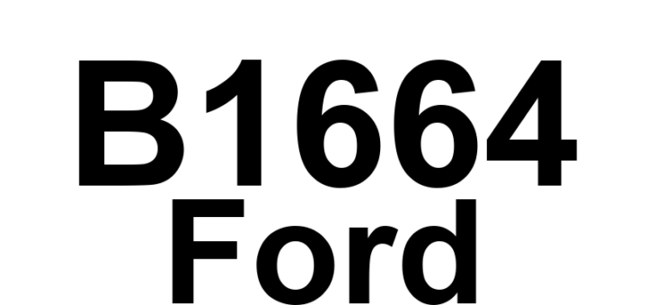 DTC B1664 Ford - Definição em inglês: Seat Driver Rear Up/Down Motor Stalled Definição em Português: Motor do Assento Traseiro Esquerdo do Motorista - Travado na Movimentação para Cima/Baixo