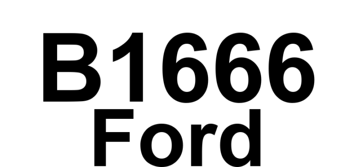DTC B1666 Ford - Definição em inglês: Seat Driver Recline Motor Stalled Definição em Português: Motor de Inclinação do Banco do Motorista - Travado.