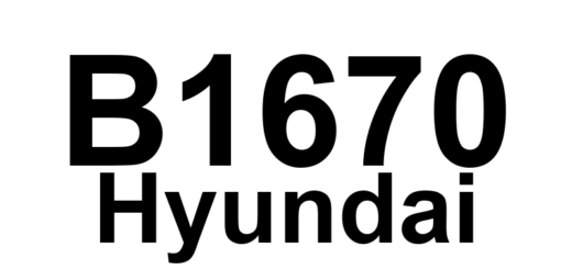 DTC B1670 Hyundai - Definição em inglês: Crash Is Recorded In SRSCM Definição em Português: Acidente Registrado na SRSCM