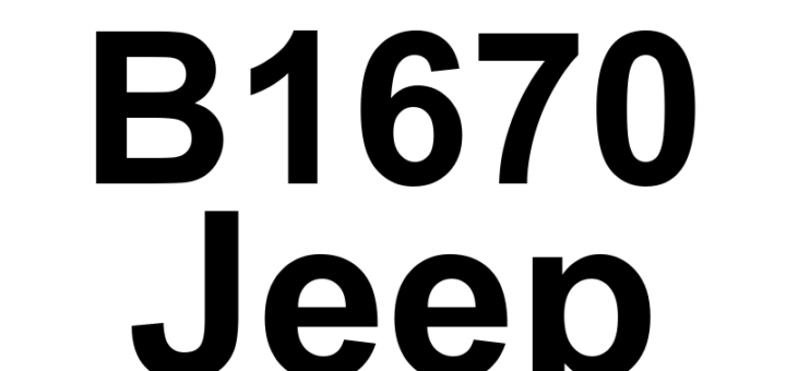 DTC B1670 Jeep - Definição em inglês: Right Trailer Tow Lamp Control Circuit High Definição em Português: Circuito da Lâmpada de Reboque Direita - Alta Tensão