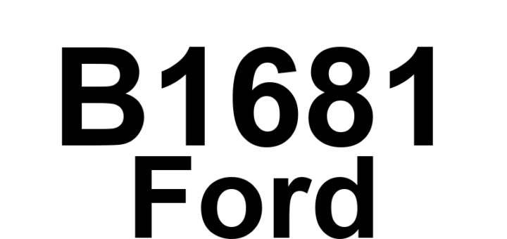 DTC B1681 Ford - Definição em inglês: PATS Receiver Module Signal Not Received Definição em Português: Módulo Receptor PATS - Sinal Não Recebido