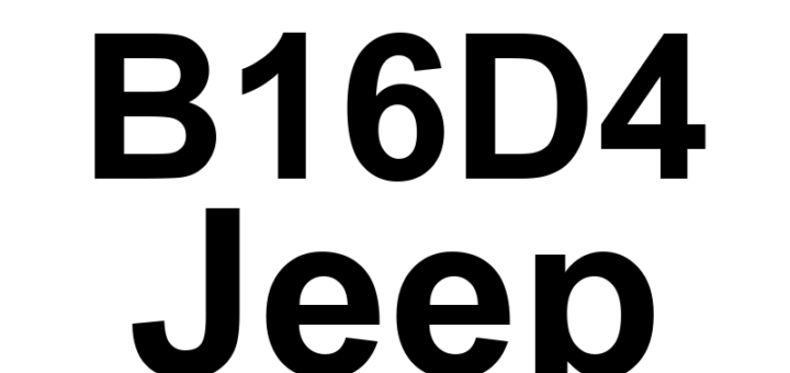 DTC B16D4 Jeep - Definição em inglês: Right Drl Lamp Control Circuit Low Definição em Português: Circuito de Controle da Lâmpada DRL Direita - Tensão Baixa