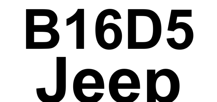 DTC B16D5 Jeep - Definição em inglês: Right Drl Lamp Control Circuit High Definição em Português: Circuito de controle da lâmpada DRL direita - Tensão alta