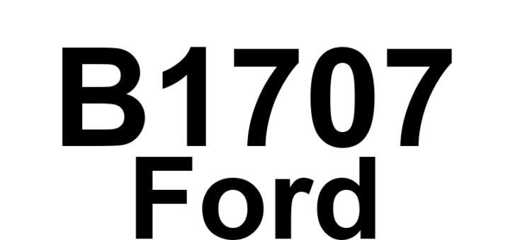DTC B1707 Ford - Definição em inglês: Seat Driver Recline Rearward Switch Circuit Short to Battery Definição em Português: Circuito do Interruptor de Reclinação do Banco do Motorista - Curto para a Bateria.