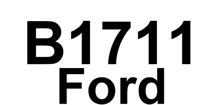 DTC B1711 Ford - Definição em inglês: Seat Driver Front Up Switch Circuit Short to Battery Definição em Português: Circuito do Interruptor de Subida do Banco do Motorista - Curto para a Bateria.