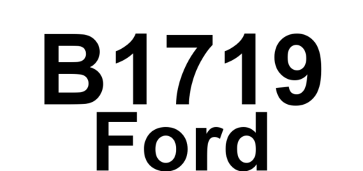 DTC B1719 Ford - Definição em inglês: Seat Driver Forward Switch Circuit Short to Battery Definição em Português: Circuito do Interruptor de Avanço do Banco do Motorista - Curto para Bateria