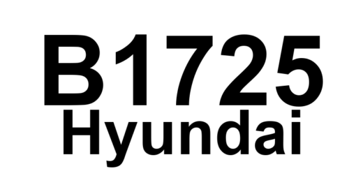 DTC B1725 Hyundai - Definição em inglês: Inflatable curtain airbag rear-Driver resistance circuit short to Battery Definição em Português: Airbag de cortina inflável traseiro do lado do motorista - Circuito de resistência em curto para a bateria.