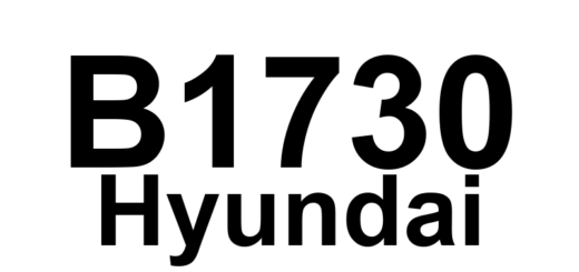 DTC B1730 Hyundai - Definição em inglês: Anchor Pretensioner front-Driver resistance too High Definição em Português: Pré-tensionador do Cinto do Motorista - Resistência Muito Alta (Frontal)