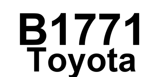 DTC B1771 Toyota - Definição em inglês: Passenger Side Buckle Switch Circuit Malfunction Definição em Português: Circuito do Interruptor do Cinto de Segurança do Lado do Passageiro - Mau Funcionamento