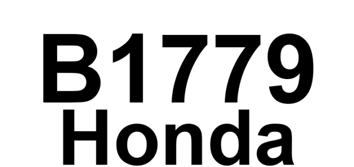 DTC B1779 Honda - Definição em inglês: HandsFreeLink steering wheel switch failure Definição em Português: Interruptor do volante HandsFreeLink - Falha detectada.