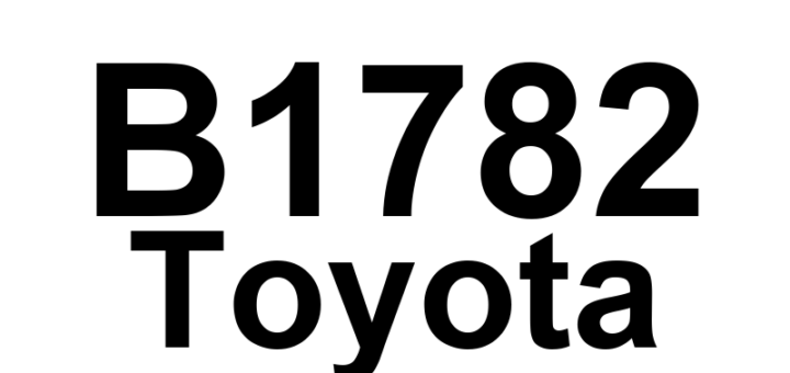 DTC B1782 Toyota - Definição em inglês: Occupant Classification Sensor Rear LH Circuit Malfunction Definição em Português: Sensor de Classificação de Ocupante Traseiro Esquerdo - Funcionamento Incorreto do Circuito