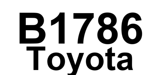 DTC B1786 Toyota - Definição em inglês: Occupant Classification Sensor Front RH Collision Detection Definição em Português: Sensor de Classificação do Ocupante Dianteiro Direito - Detecção de Colisão