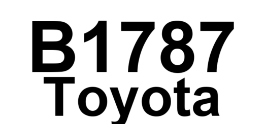 DTC B1787 Toyota - Definição em inglês: Occupant Classification Sensor Rear LH Collision Detection Definição em Português: Sensor de Classificação de Ocupante Traseiro LH - Detecção de Colisão