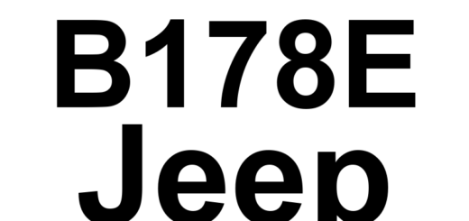 DTC B178E Jeep - Definição em inglês: Headlamp Switch Input Circuit Definição em Português: Circuito de Entrada do Interruptor dos Faróis - Problema Detectado