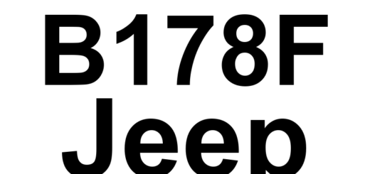 DTC B178F Jeep - Definição em inglês: Turn Switch Input Circuit Definição em Português: Circuito de Entrada do Interruptor de Seta.