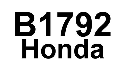 DTC B1792 Honda - Definição em inglês: HandsFreeLink Control Unit Internal Error Definição em Português: Unidade de Controle HandsFreeLink - Erro Interno